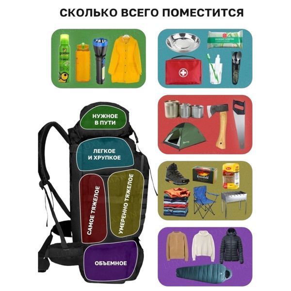 Тактичний рюкзак військовий, Тактичний похідний військовий рюкзак, Рюкзак військовий тактичний для походу ws57215 фото