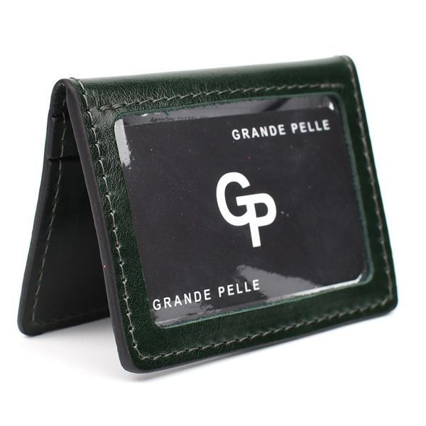 Обложка на ID паспорт автодокументы права зеленая Grande Pelle 211391 211391 фото
