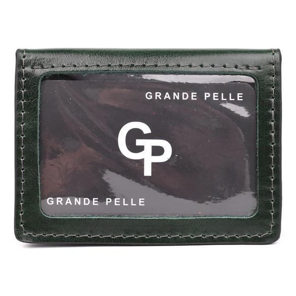Обложка на ID паспорт автодокументы права зеленая Grande Pelle 211391 211391 фото