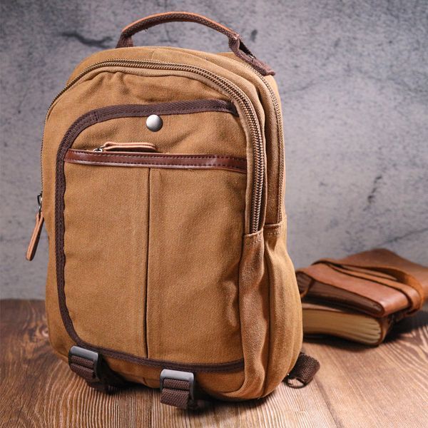 Удобный рюкзак из текстиля 21257 Vintage Коричневый 21257 фото