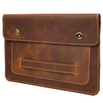 Чоловіча папка TARWA зі шкіри Crazy Horse для документів А4 і MacBook, 2 відділення, коньячна VLRB-7103-4lx RB-7103-4lx фото
