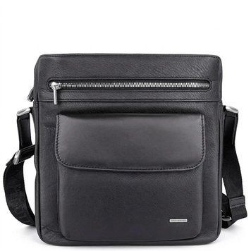 Мужская кожаная сумка Tony Perotti New Contatto 9058G-26 (90424) Черная 90424 фото