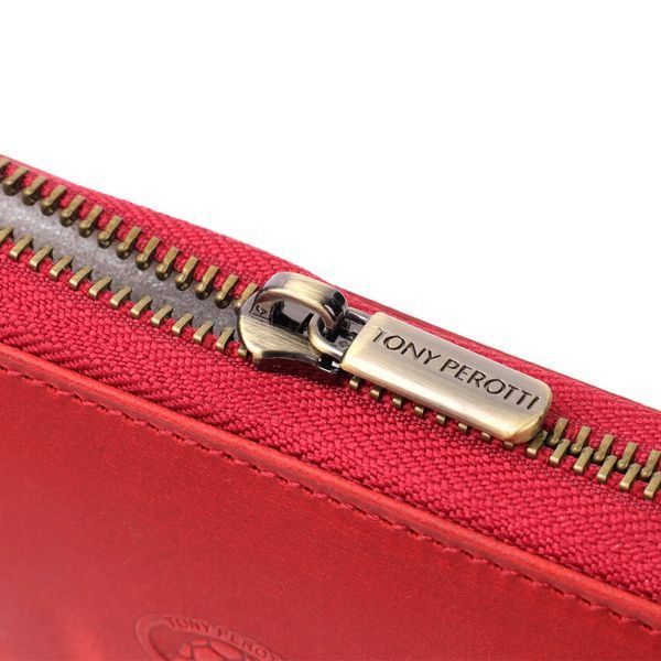 Уникальный женский кошелек из матовой натуральной кожи Tony Perotti 20834_1 (2250 rosso) Красный 20834_1 фото