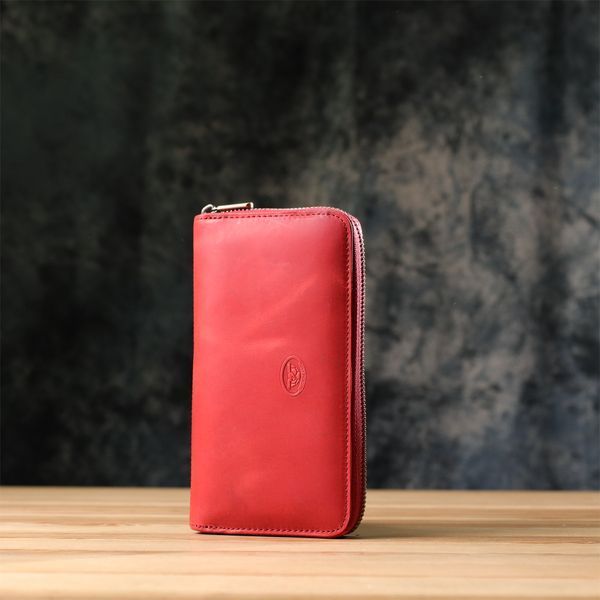 Уникальный женский кошелек из матовой натуральной кожи Tony Perotti 20834_1 (2250 rosso) Красный 20834_1 фото